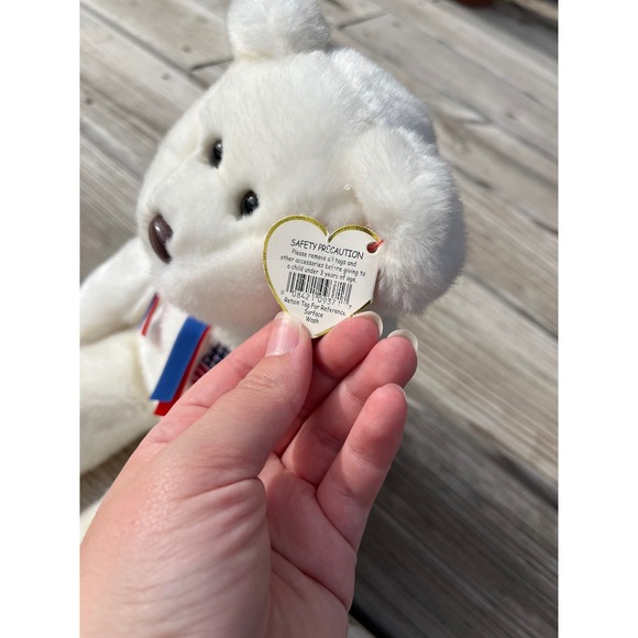 Ty‎ Beanie Babies Collection Liberty Bear Patriotic USA Flag Red White - Picture 8 of 8